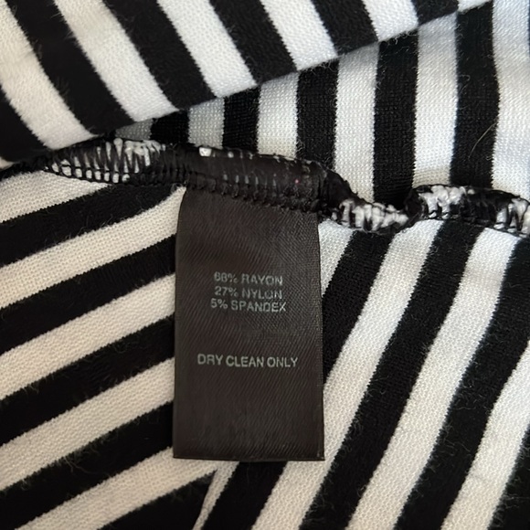 White House Black Market Black and White Striped Knit Blazer - Picture 5 of 8